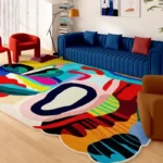 Fluffy Modern Polyester Rug: Custom, Non-Slip, Safe & Washable! - Image 4