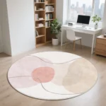 Modern Round Rug: Plush Comfort, Anti-Slip & Easy Care! - Image 3