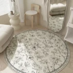 Round Carpet Living Room Decoration Study Chair Floor Mat Home Decor Flower Rug Bedroom Non-slip Area Rugs Ковер Круглый - Image 3