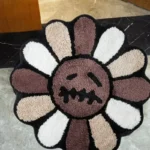 Aesthetic Sunflower Rug Fluffy Thickening Carpet Kawaii Smiling Flower Mat Jack Tufted Carpet Antislip Bathroom Rug Room Decor - Image 5