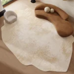 Modern Irregular Geometric Rug: Soft, Washable Living Room Style