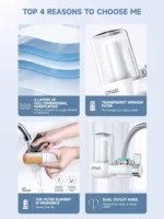 Faucet water purifier ceramic filter filter household washable pre filter kitchen tap water 6-fold precision purifier - Image 2