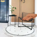 White Fluffy Carpet For Living Room Hairy Nursery Play Mat For Children Soft White Foot Mat Dot Plush Bedroom Rug With Tasselsl - Image 5