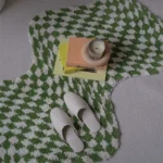 Unique Plaid Irregular Rug: Soft, Anti-Slip, Custom Style!