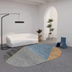 Your Custom Nordic Oval Rug! Modern Geometric Washable Design. - Image 4