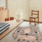 Leopard Shaped Children's Bedroom Carpets Home Decor Light Luxury Fashion Minimalist Cute Cartoon IG Soft Bedside Polyester Rugs - Image 4