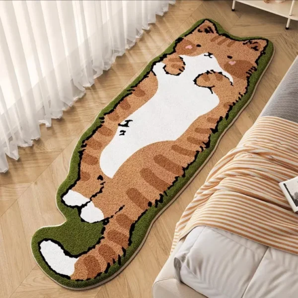 Cozy Cartoon Animal Carpet - Soft 100% Cotton Mat