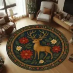 Stylish Anti-Slip Round Carpet for Home & Travel Comfort - Image 2