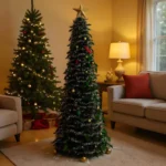 Foldable 5 ft Faux Christmas Tree for Effortless Holiday Cheer - Image 3