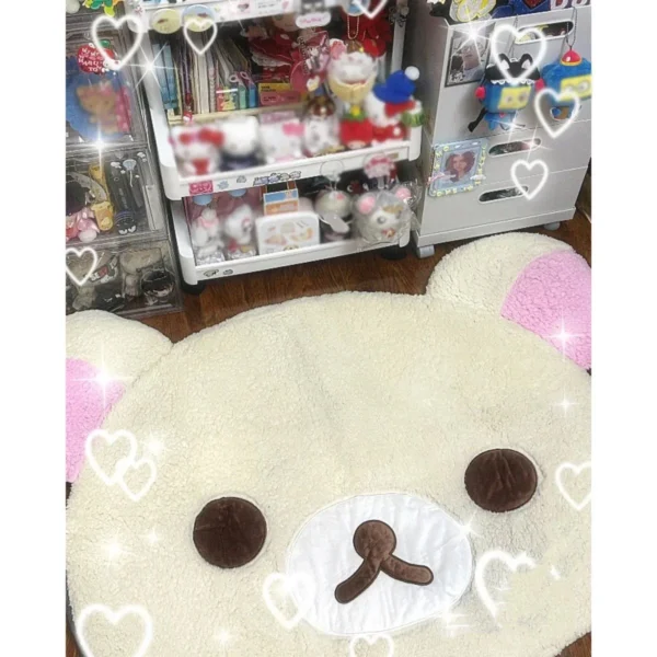 Plush Rilakkuma Carpet - Cozy Non-Slip Home Mat for Adults