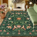 VIKAMA Retro Flower Carpet Non-slip Floor Mat Large Area Rugs Rug For Bedroom Living Room Carpet Outdoor Carpet Home Decoration - Image 3