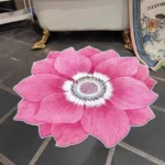 Nordic Style Living Room Decoration Flower Shape Carpet Home Non-slip Mat Luxury Rugs for Bedroom Large Area Round Cloakroom Rug - Image 3