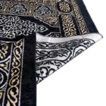 Elegant Black Geometric Prayer Mat - Fade Resistant & Washable - Image 6