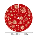 Large Christmas Tree Skirt with Snowflake Design - 35.4 - Image 5