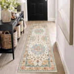 VIKAMA Bohemian-Style Rug Stain-Resistant and Non-Slip Entrance Hallway Doormat Kitchen Corridor Runner Home Decor Rug