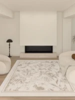 Customizable Beige Plush Rectangle Rug - Soft & Stylish Decor - Image 3