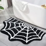 Gothic Spider Web Bath Mat - Non-Slip & Machine Washable