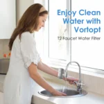 HOMFISH Stainless Steel Faucet Tap Water Filter Purifier System, NSF Certified Reduces Lead, Chlorine & Bad Taste Kitchen - Image 6