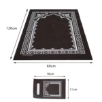 Muslim prayer rug Islam portable travel worship prayer mat rainproof fabric pocket pilgrimage mat tapis de prière - Image 5
