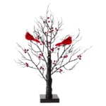 Vintage LED Cardinal Birch Tree Light for Festive Decor - Image 4