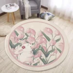 VIKAMA Tulip Carpet Soft Round Rug Doormat Welcome Mat Bathroom Mat Rug For Bedroom Carpet For Live Room Bedroom Bedside Rugs