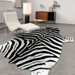 Custom Light Luxury Striped Rug - Washable Polyester Comfort - Image 3