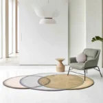 Modern Geometric Carpet: Versatile, Washable Home Style!