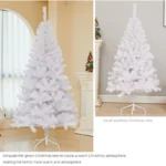 Elegant White Christmas Tree - 120/150/180 cm PVC Decor - Image 5