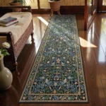 VIKAMA Vintage Floral Bird Planted Rug European Hallway Entryway Bedroom Decorative Non Slip Rugs Home Decoration