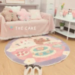 VIKAMA Tulip Carpet Soft Round Rug Doormat Welcome Mat Bathroom Mat Rug For Bedroom Carpet For Live Room Bedroom Bedside Rugs - Image 4