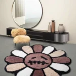 Vibrant Flower Rug - Non-Slip, Eco-Friendly Home Decor
