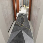 Elevate Your Hallway: Modern Geometric Washable Runner Rug