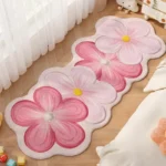 Flower Pattern Bedroom Decor Dopamine Carpet Thick Plush Carpets for Living Room Fluffy Soft Bedside Floor Mat Home Washable Rug