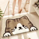 VIKAMA Flannel Absorbent Bathroom Rug Bathroom Entrance Door, Hallway, Entrance Door, Luxury Carpet, Home Decoration - Image 4