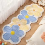 Flower Pattern Bedroom Decor Dopamine Carpet Thick Plush Carpets for Living Room Fluffy Soft Bedside Floor Mat Home Washable Rug - Image 3