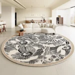Customizable Round French Style Polyester Carpet - Elegant Décor! - Image 3