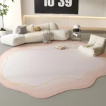 Modern Striped Polyester Rug - Easy Clean Custom Living Room - Image 2