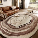 Artistic Irregular Rug: Plush Comfort, Anti-Slip, Custom Fit! - Image 4