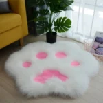 Cozy Cat Paw Plush Carpet - Anti-Slip Home Decor Rug - Image 4