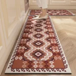 Rugs for Kitchen Floor Mat Pvc Leather Waterproof Non-slip Long Rug Anti-fatigue Foot Mats Pink Flower Home Decor Vinyl Carpet - Image 3