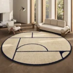 French Style Geometric Rug: Plush, Washable Living Room Comfort - Image 2