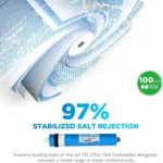 100 GPD RO Membrane, with Housing, Replacement for Drinking RO Water Filter, Wrench,1/4" Quick-Connect Fittings,Check Valve - Image 3