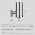 Household kitchen faucet water purifier made of stainless steel removes chlorine prevents scale filters tap water washable - Image 6
