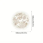 VIKAMA Round Carpet French Cream Room Decor Plush Soft Child Carpets Living Room Rug Bedroom Bedside Rugs Anti-slip Chair - Image 4