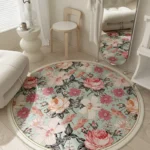 Round Carpet Living Room Decoration Study Chair Floor Mat Home Decor Flower Rug Bedroom Non-slip Area Rugs Ковер Круглый - Image 2