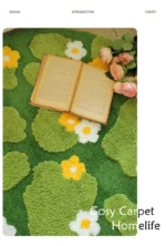 Big Size Flocking Bathroom Mat Bedroom Tufted Living Room Carpet Woven Moss Round Rug Living Room Rugs Big Size aesthetic room - Image 5