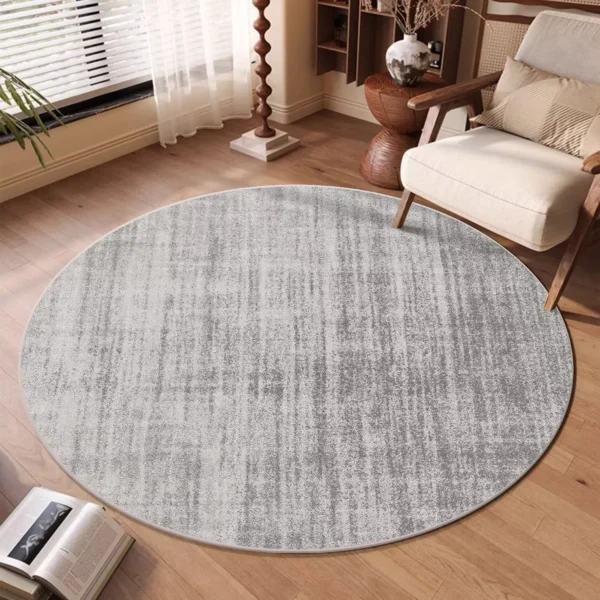 Custom Round Rug: Modern 3 D Abstract, Non-Slip, Washable!