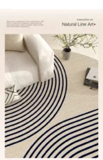 VIKAMA Round Summer Rug Coffee Table Sofa Cushion Living Room Bedroom Study Floor Mat Bedside Rug Easy to Clean Home Decoration - Image 5