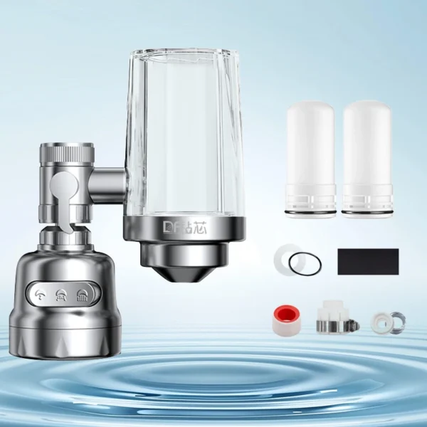 Stainless Steel Sink Faucet Filter Rust Bacteria Removal Washable Ceramic Tap Water Purifier Kitchen Water Purifier