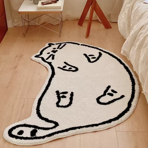 Luxurious Soft Animal Mat: Washable, Anti-Slip Home Decor